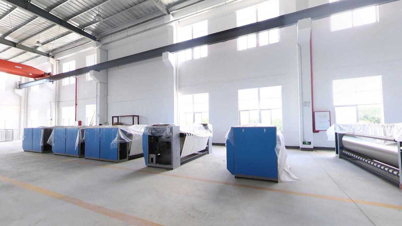 		高快烫平机,工业布草烫平机视频	